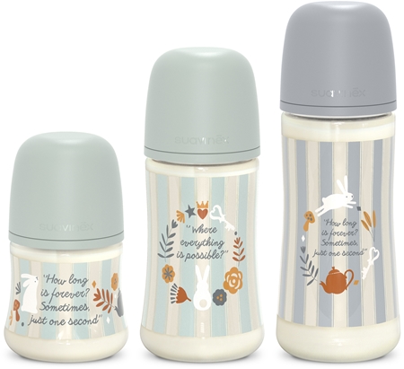 Suavinex Wonderland SX Pro Physiological Anti-Colic steklenička za dojenčke L Dense Flow 6 m+ Blue