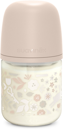 Suavinex Wonderland SX Pro Physiological Anti-Colic Glass biberão de vidro S Slow Flow 0 m+ Liberty Pink