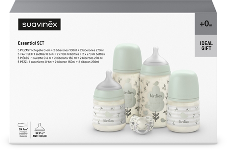 Suavinex Birdies Set set para bebés 0m+ Green