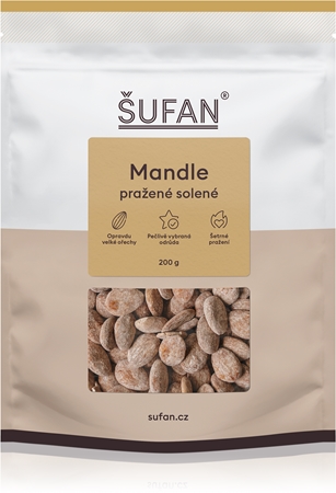 Šufan Mandle pražené solené ořechy solené