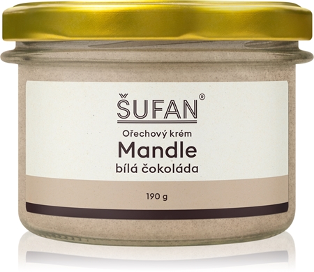 Šufan Mandlové máslo bílá čokoláda mandlový krém s čokoládou
