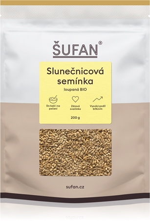 Šufan Slunečnicová semínka BIO semínka loupaná