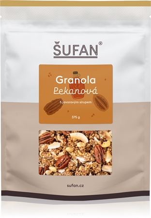 Šufan Granola mit Pekannüssen und Ahornsirup Müsli mit Nüssen