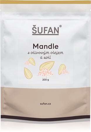 Šufan Mandle s olivovým olejom a soľou orechy ochutené