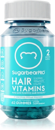 SugarbearPRO® Hair Vitamins oursons en gélatine pour raffermir la peau et avoir de beaux cheveux
