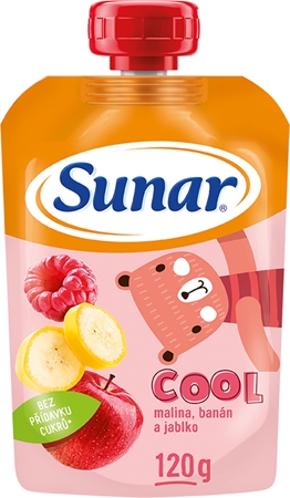 Sunar Cool malina, banán, jablko ovocný príkrm