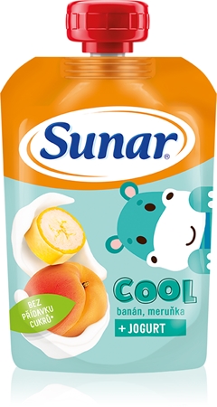 Sunar Cool banán, marhuľa a jogurt detský príkrm