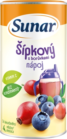 Sunar Rozpustný nápoj šípky s čučoriedkami rozpustný nápoj pre deti