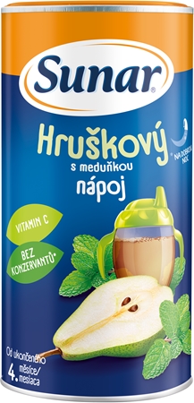 Sunar Rozpustný nápoj hrušky s meduňkou rozpustný nápoj pro děti
