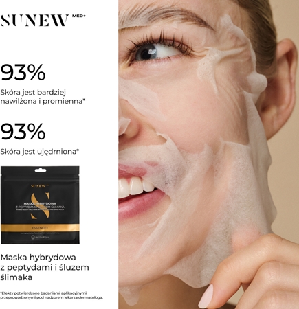 SUNEWMED+ ESSENCE+ Face Sheet Mask with Peptides and Snail Mucin maska w płachcie do twarzy z peptydami i śluzem ślimaka