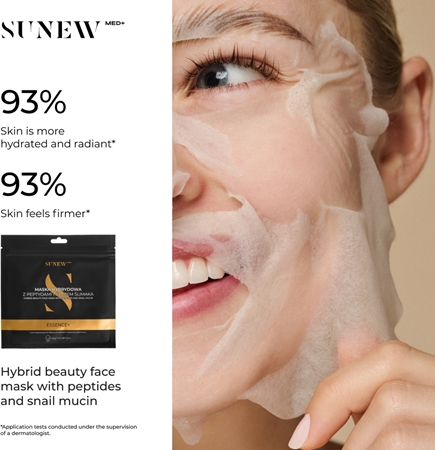 SUNEWMED+ ESSENCE+ Face Sheet Mask with Peptides and Snail Mucin moisturising face sheet mask
