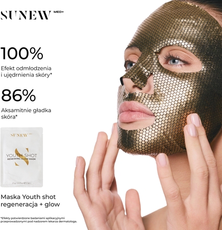 SUNEWMED+ Youth Shot Regenerating Glow Face Sheet Mask maska w płachcie do twarzy regenerująca + glow