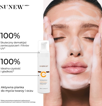 SUNEWMED+ Active Foaming Cleanser Face and Eye Makeup Removal aktywna pianka do mycia twarzy i demakijażu oczu