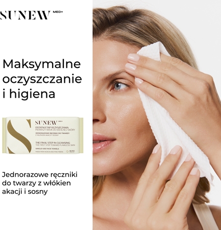 SUNEWMED+ Single-use Face Towels jednorazowe ręczniki do twarzy z włókien akacji i sosny