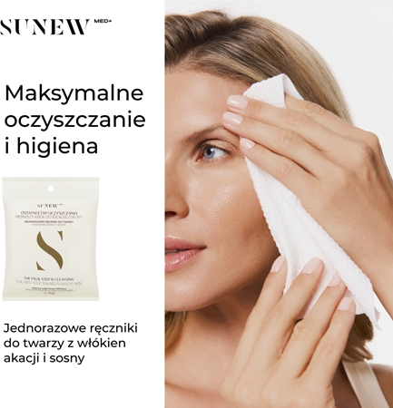 SUNEWMED+ Single-use Face Towels jednorazowe ręczniki do twarzy z włókien akacji i sosny
