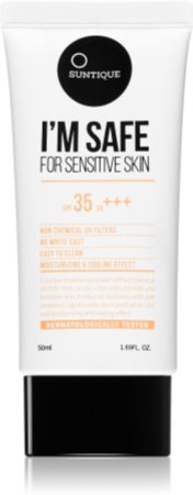 SUNTIQUE I'M SAFE For Sensitive Skin crème protectrice 100 % écrans minéraux visage et corps SPF 35