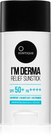 SUNTIQUE I'M DERMA Relief Sun Stick Stick para proteção das áreas mais sensíveis SPF 50+