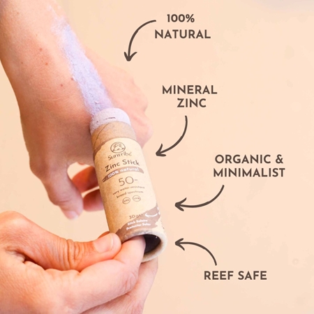 Suntribe Sports Zinc Stick stick protettivo minerale per zone sensibili SPF 50