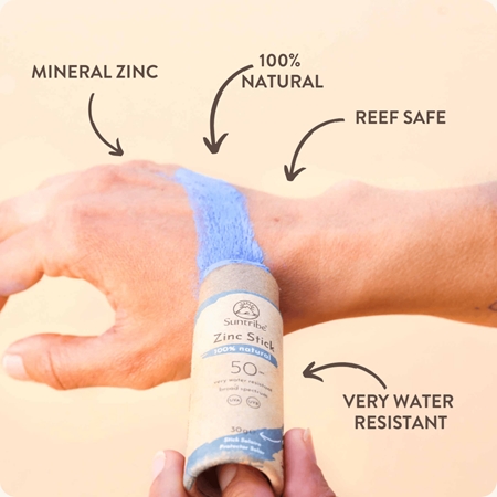 Suntribe Sports Zinc Stick schützender Mineralien-Stick für empfindliche Stellen SPF 30