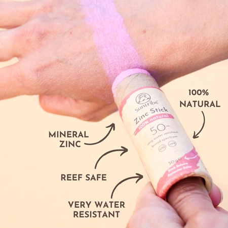 Suntribe Sports Zinc Stick stick protettivo minerale per zone sensibili SPF 50