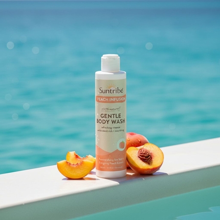 Suntribe Gentle Body Wash Silky Shower Gel with peach extract