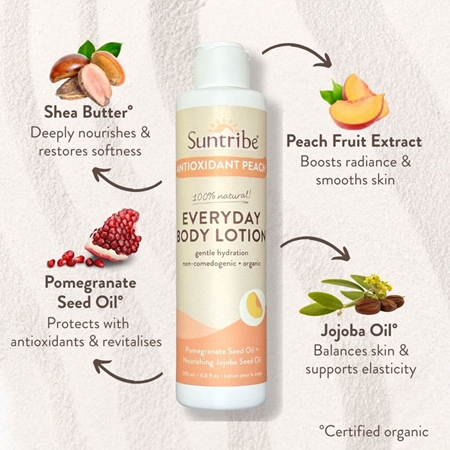 Suntribe Everyday Body Lotion Antioxidant Peach Hydrating Body Lotion