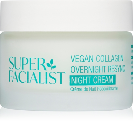 Super Facialist Vegan Collagen naktinis glotninamasis kremas su kolagenu