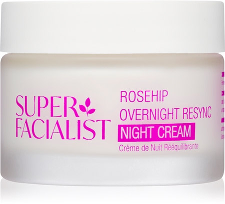 Super Facialist Rosehip Overnight Resync Pinguldav ja rahustav öökreem toitva ja niisutava toimega
