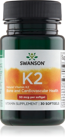 Swanson Witamina K2 50 mcg wsparcie prawidłowego stanu kości i zębów