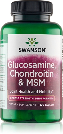 Swanson Glukozamina, Chondroityna & MSM odżywianie stawów
