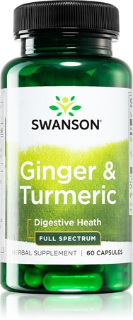 Swanson Ginger & Turmeric podpora zažívání