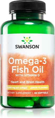 Swanson Omega 3 Fish Oil with Vitamin D wsparcie prawidłowych funkcji organizmu