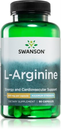 Swanson L-Arginine Maximum Strength 850 mg suplement diety dla prawidłowego funkcjonowania serca