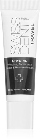 Swissdent Crystal Travel Tube dentifrice reminéralisant effet blancheur