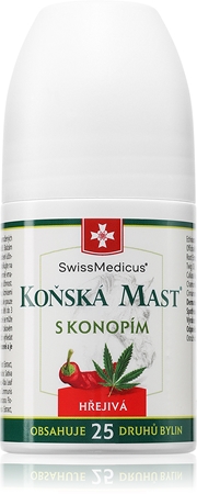 SwissMedicus Koňská mast s konopím hřejivá roll-on