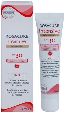 Synchroline Rosacure Intensive tónovacia emulzia pre citlivú pleť so sklonom k začervenaniu SPF 30