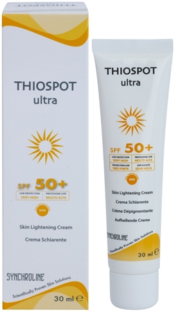 Synchroline Thiospot Ultra rozjasňující krém pro pleť s hyperpigmentací SPF 50+