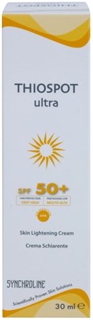 Synchroline Thiospot Ultra rozjasňující krém pro pleť s hyperpigmentací SPF 50+