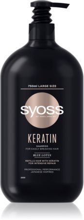 Syoss Keratin σαμπουάν με κερατίνη για την αντιμετώπιση του σπασίματος των μαλλιών