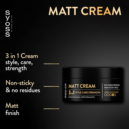 Syoss Matt Cream pâte coiffante matifiante fixation et forme