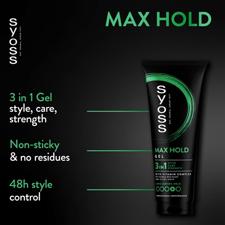 Syoss Max Hold erős fixálású gél a hajra