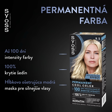 Syoss Permanent Cool Color permanentná farba na vlasy s chladným podtónom