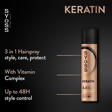 Syoss Keratin Hairspray hajlakk extra erős fixáló hatású