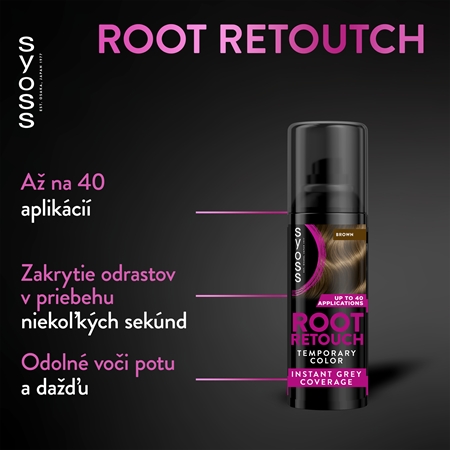 Syoss Root Retoucher tónovacia farba na odrasty v spreji