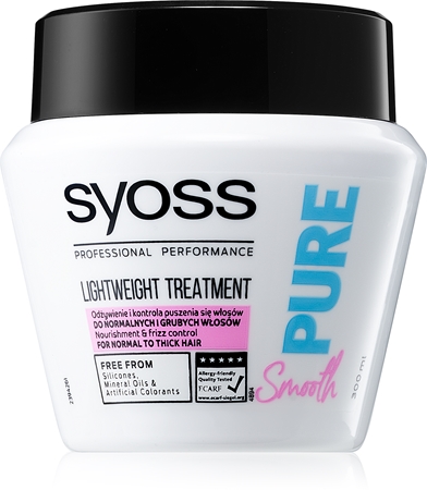 Syoss Pure Smooth odżywcza maska do włosów odnawiająca i regenerująca