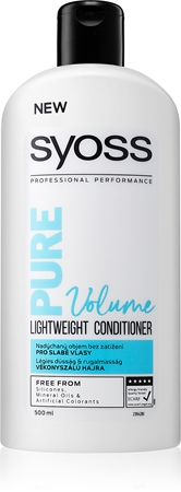 Syoss Pure Volume objemový kondicionér pro slabé vlasy