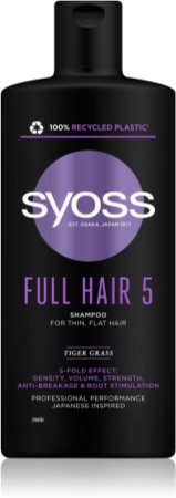 Syoss Full Hair 5 sampon világos hajra dús és élettel teli hatásért