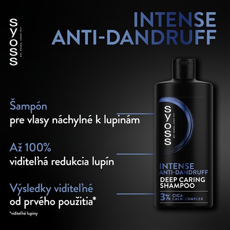 Syoss Intense Anti-Dandruff šampón proti lupinám pre suchú pokožku hlavy so sklonom k svrbeniu