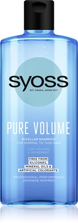 Syoss Pure Volume micelarni šampon za volumen brez silikonov