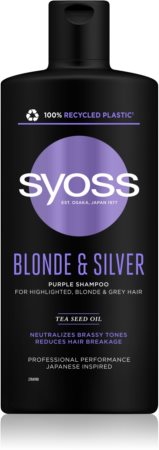 Syoss Blonde & Silver Βιολέ σαμπουάν για ξανθά και γκρίζα μαλλιά